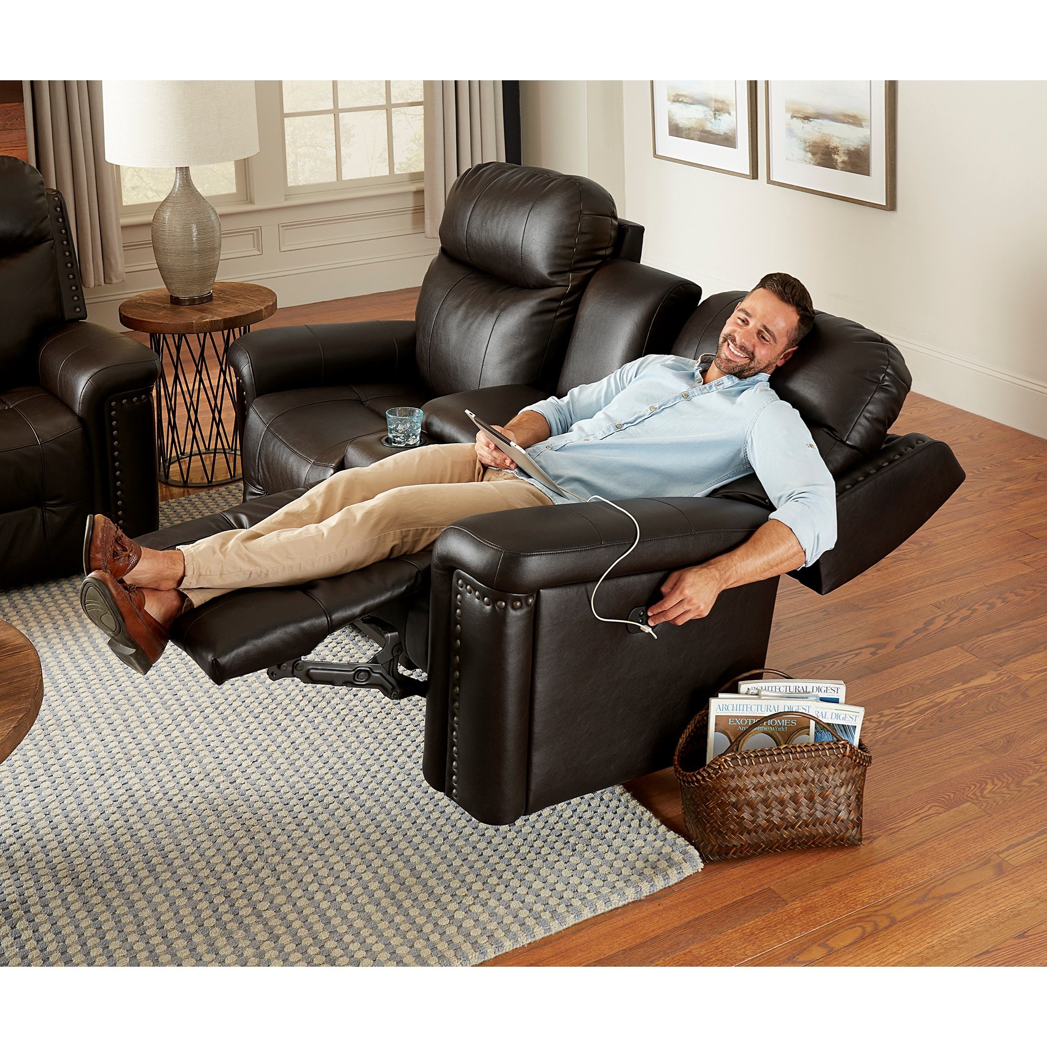 Power Tilt Headrest Wall Saver Reclining Sof